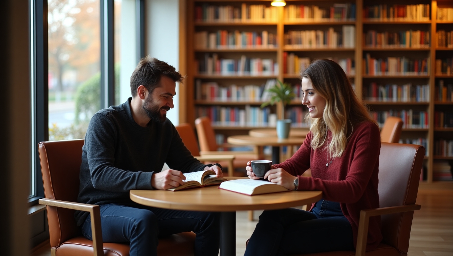 Lesecafé oder Bibliothek
