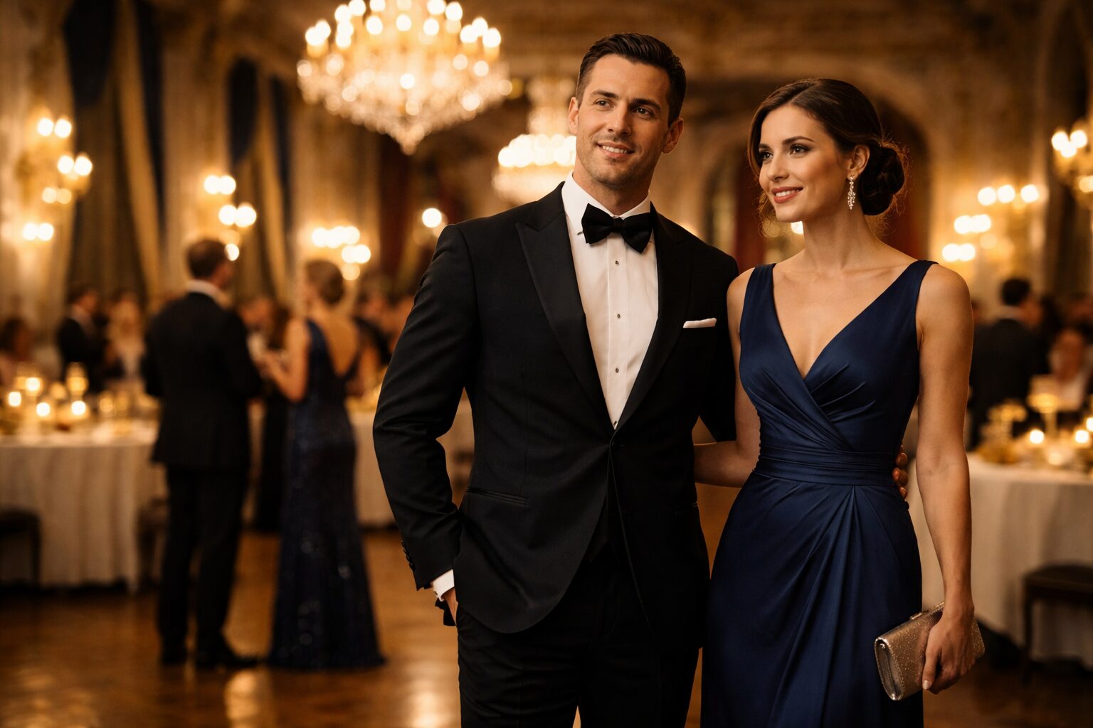 Black Tie Optional Mann und Frau