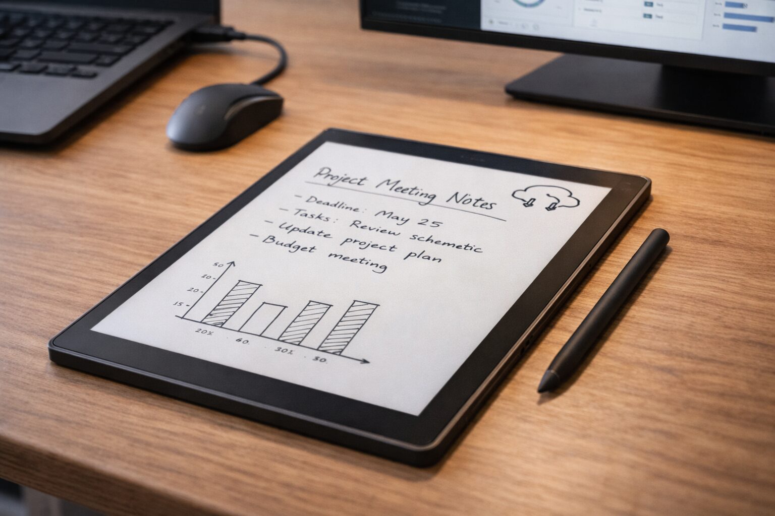 Digitaler Notizblock mit Cloud-Synchronisation