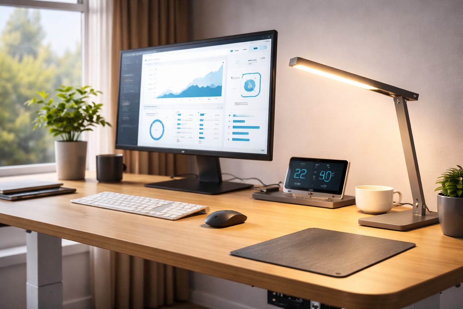 Intelligente Schreibtischbeleuchtung mit Tageslichtsimulation