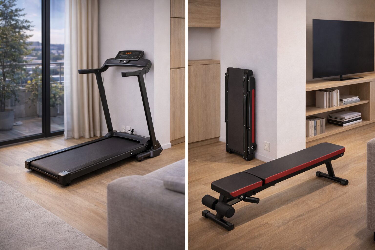 Klappbare Fitnessgeräte