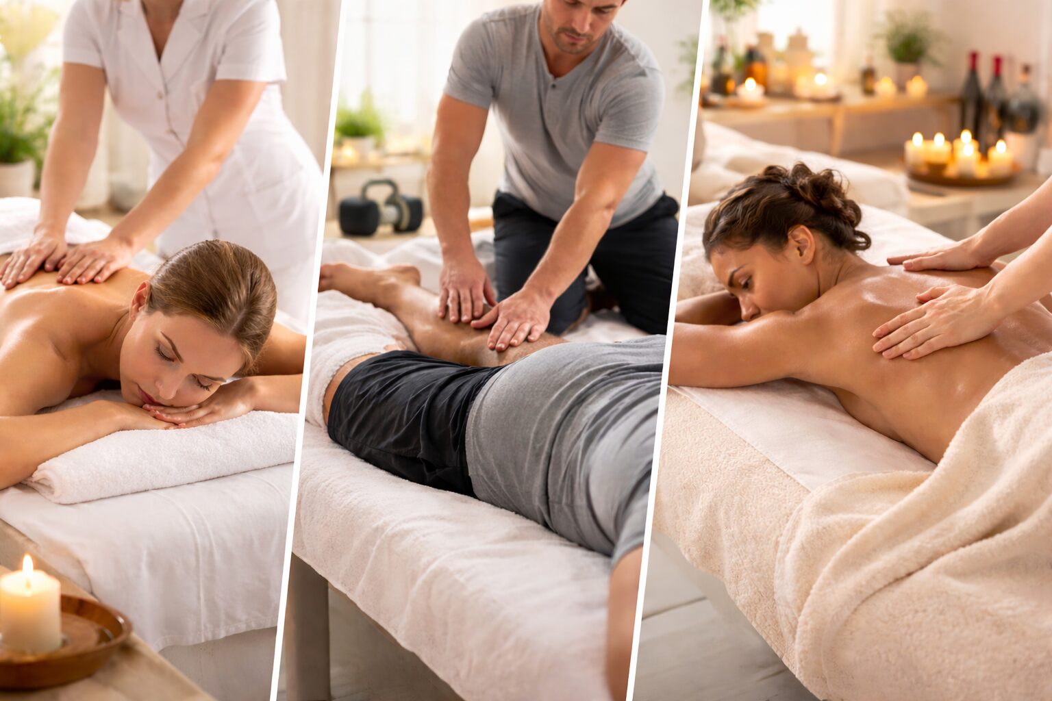Klassische Massage, Sportmassage und Tiefengewebe