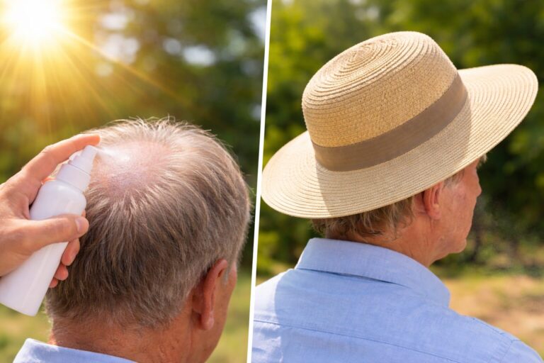 Kopfhaut vor schädlichen UV-Strahlen bewahren