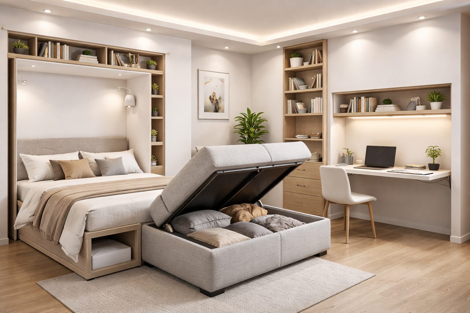 Multifunktionale Möbel mit integrierter Technik