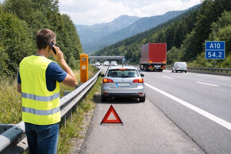 Wie können Sie auf der Autobahn Hilfe anfordern? Wie können Sie auf der Autobahn Hilfe anfordern