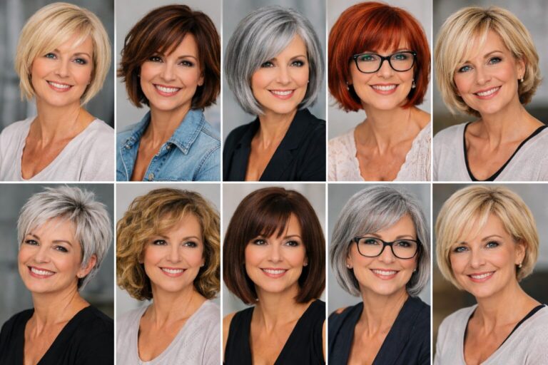 Gestuften Bob Frisuren ab 50