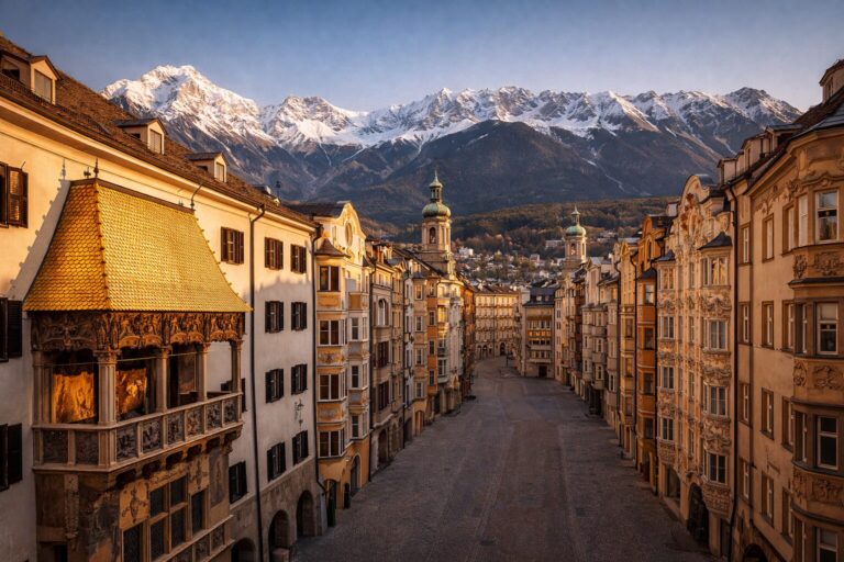 Sehenswürdigkeit in Innsbruck für Touristen: 10 beliebte Ziele Innsbruck im goldenen Licht