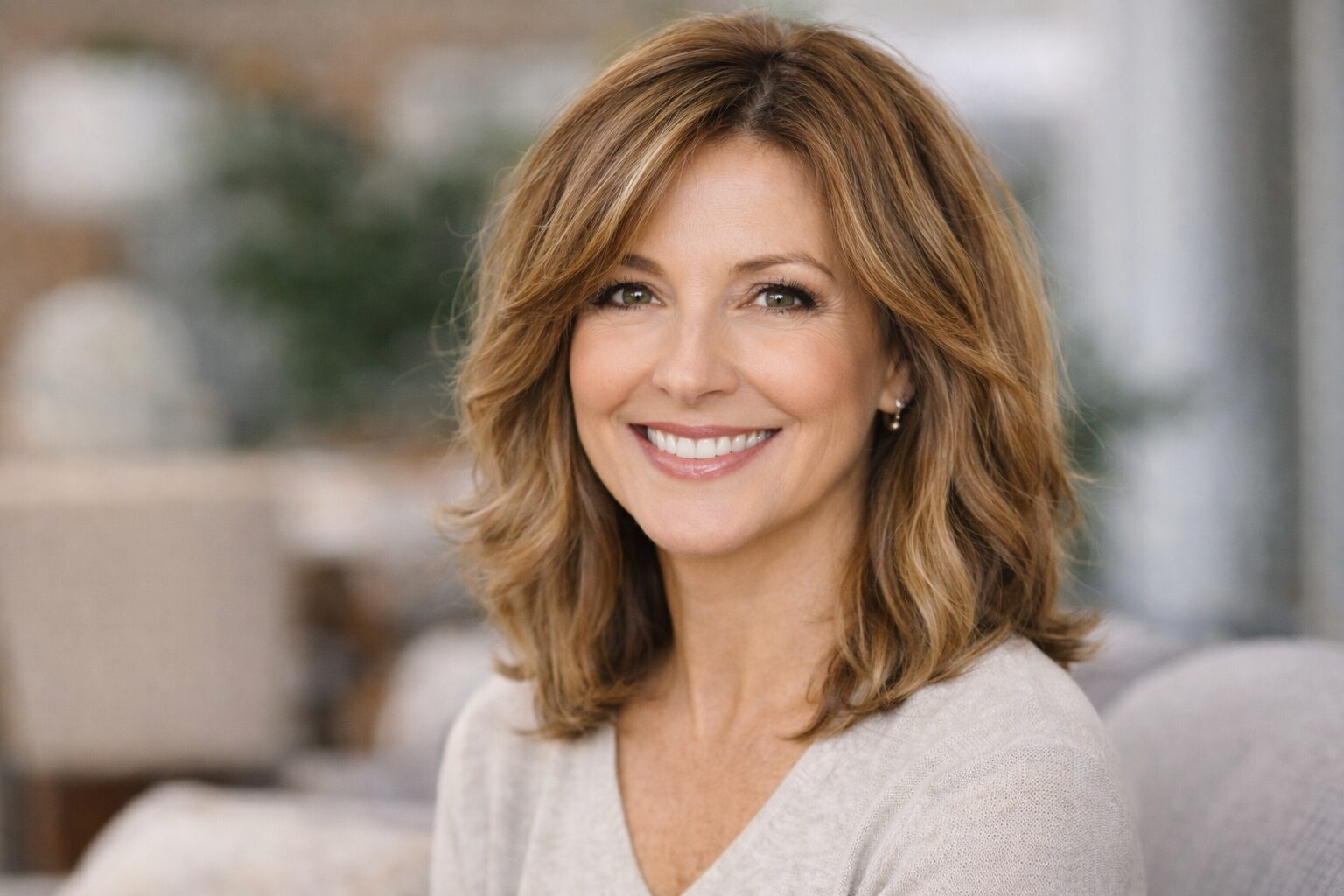 Lächelndes Porträt einer Frau