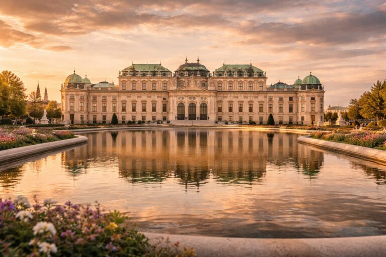 Die 10 schönsten Museen in Wien Oberes Belvedere im goldenen Licht