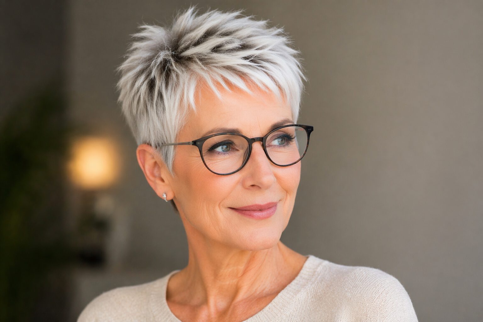 Pixie Cut peppige Frisuren für Frauen ab 50 mit klarer Form