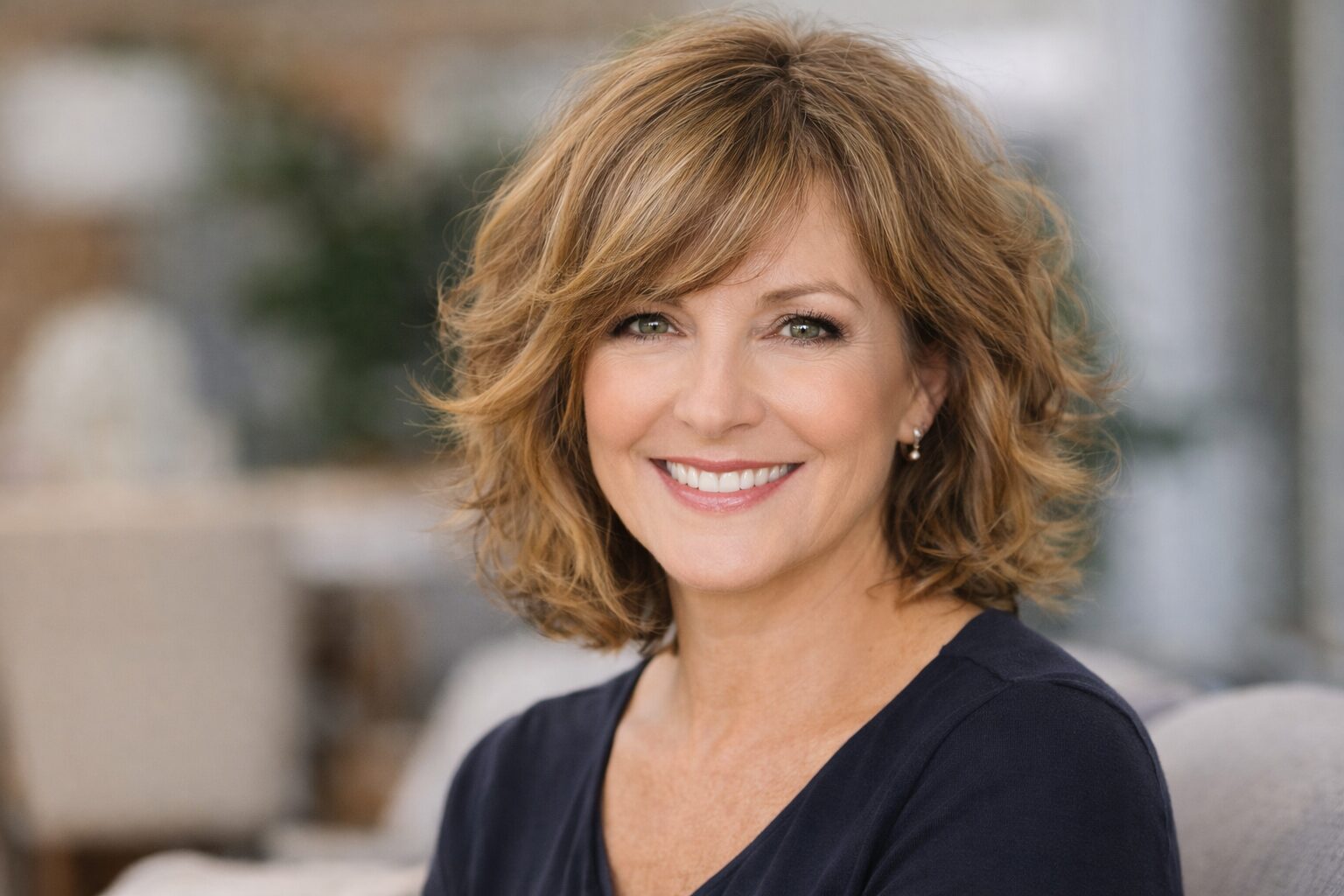 Porträt einer Frau mit Bob-Frisur