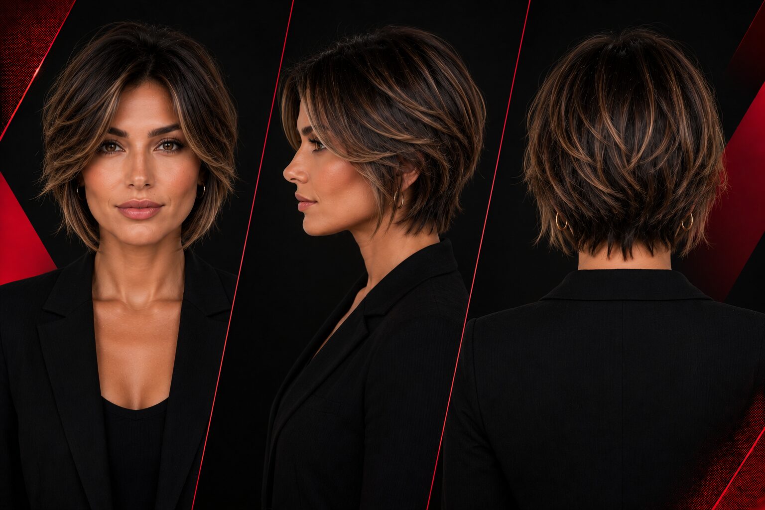 Face Framing mit kurzem Stufenschnitt