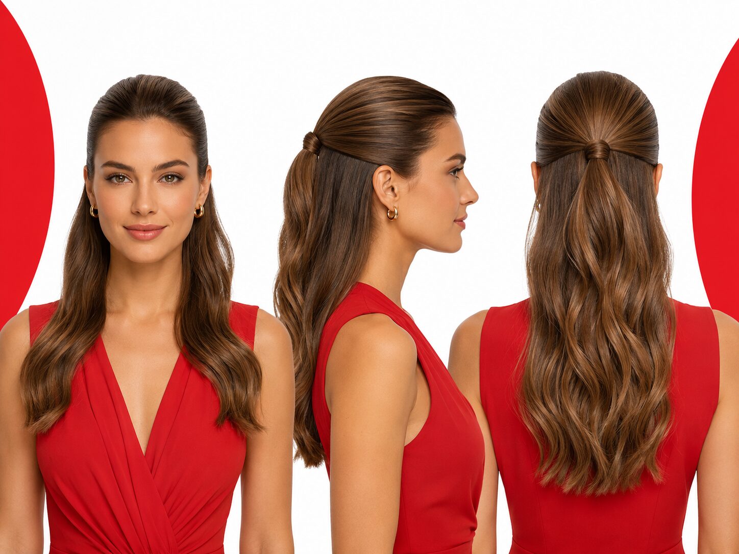 Halber Sleek Zopf