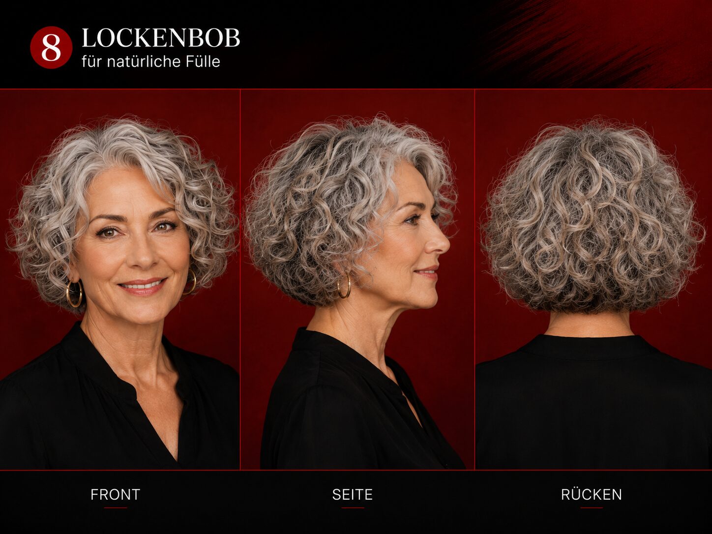 Kurzer Locken-Bob für natürliche Fülle