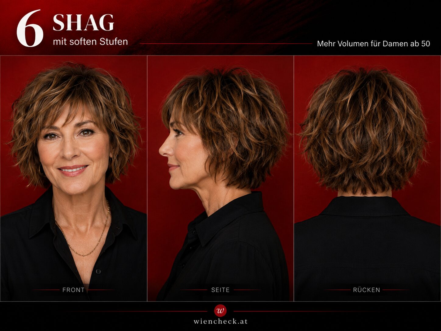 Kurzer Shag mit weichen Stufen