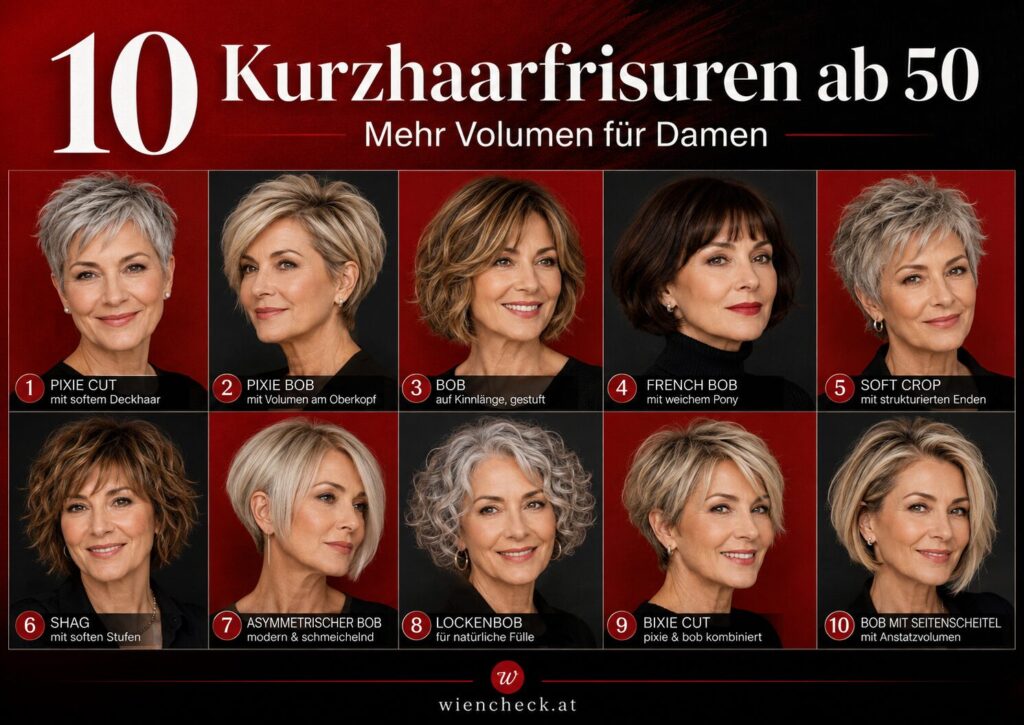Kurzhaarfrisuren Frauen ab 50: Schöne Ideen für mehr Volumen Kurzhaarfrisuren Frauen ab 50