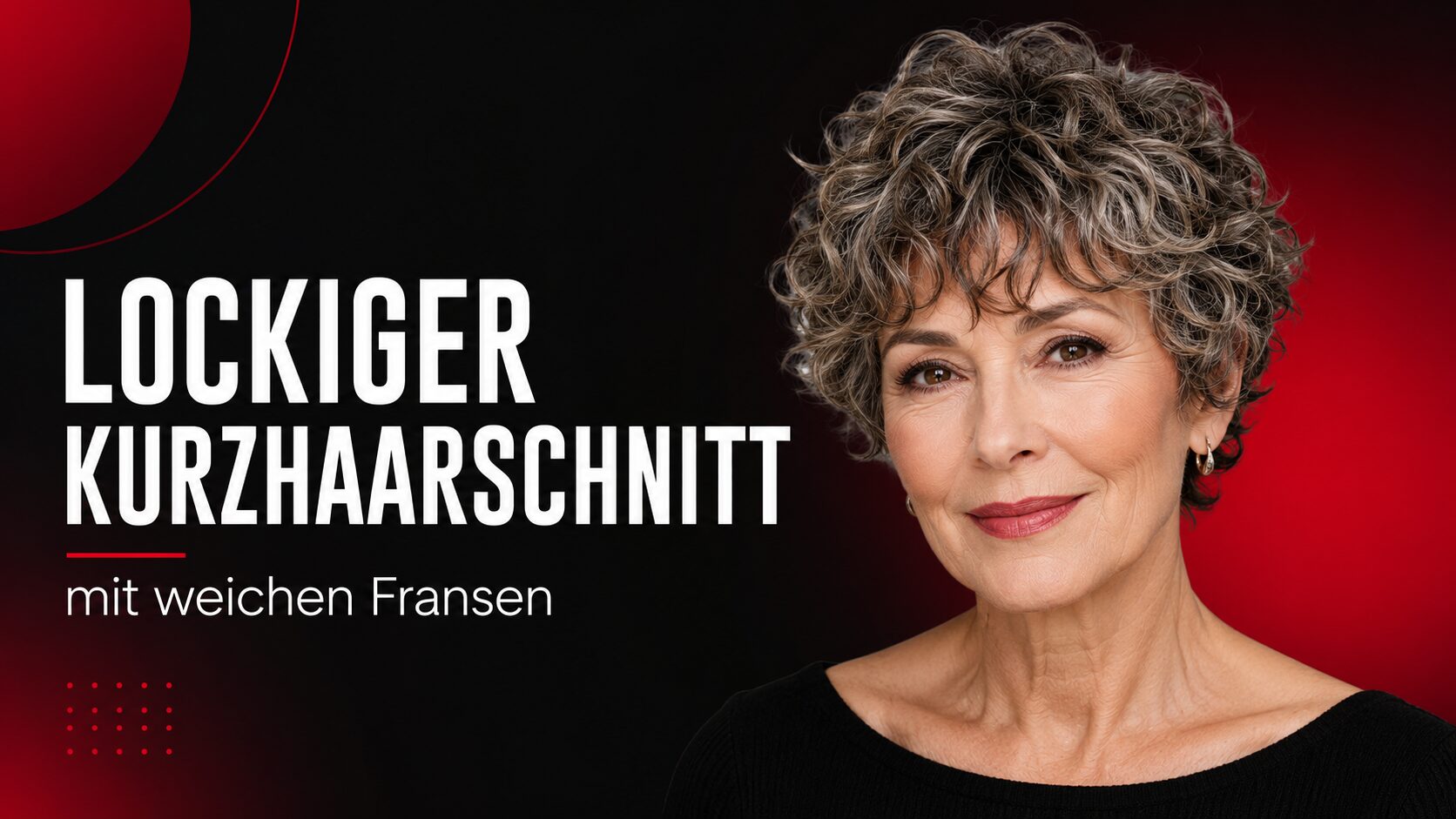 Lockiger Kurzhaarschnitt mit weichen Fransen