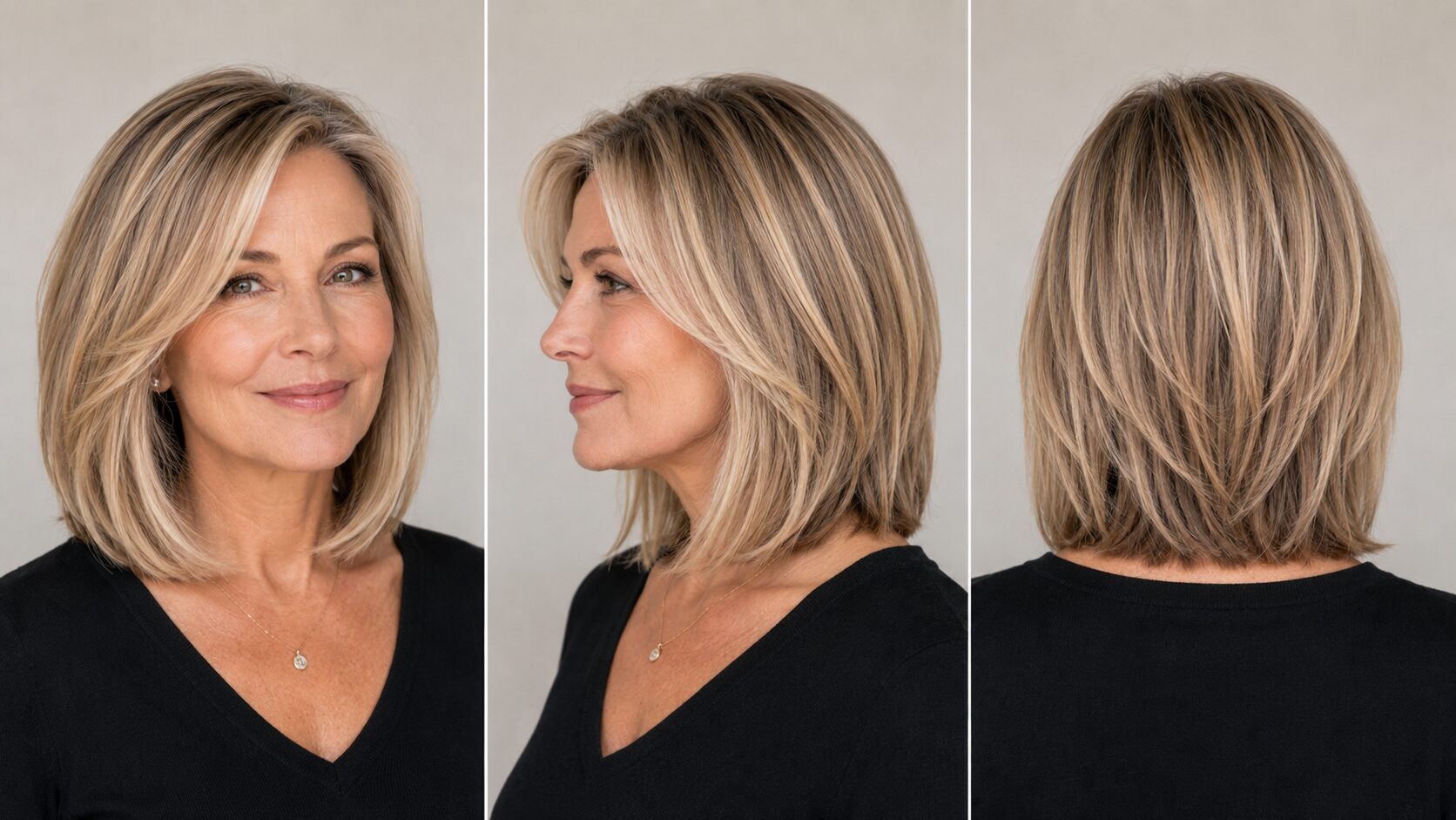 Long Bob mit leichten Stufen
