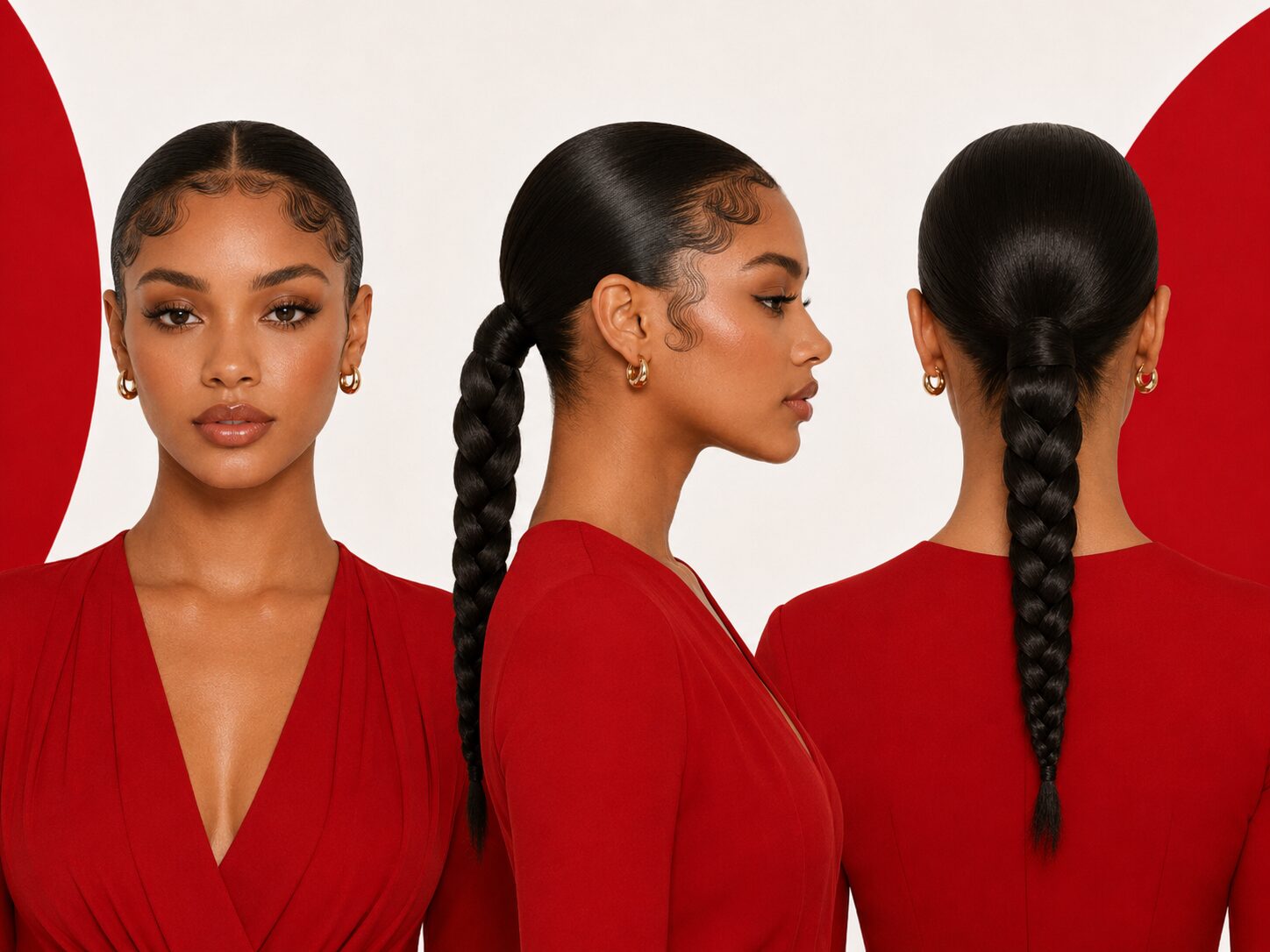 Sleek Zopf mit Edges