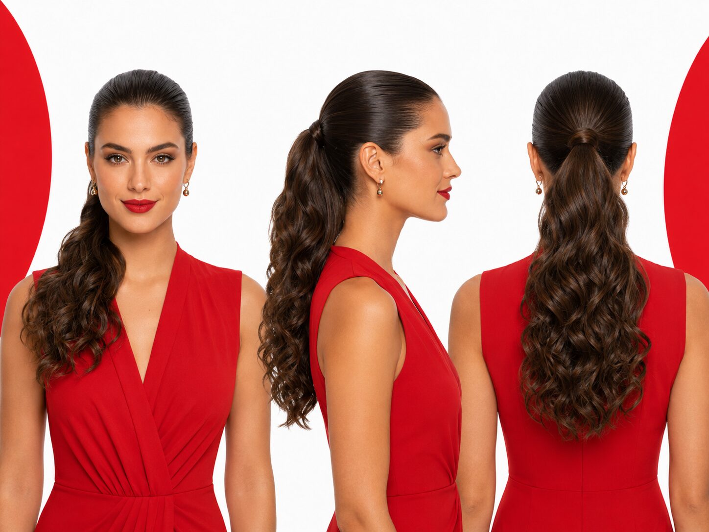 Sleek Zopf mit Locken