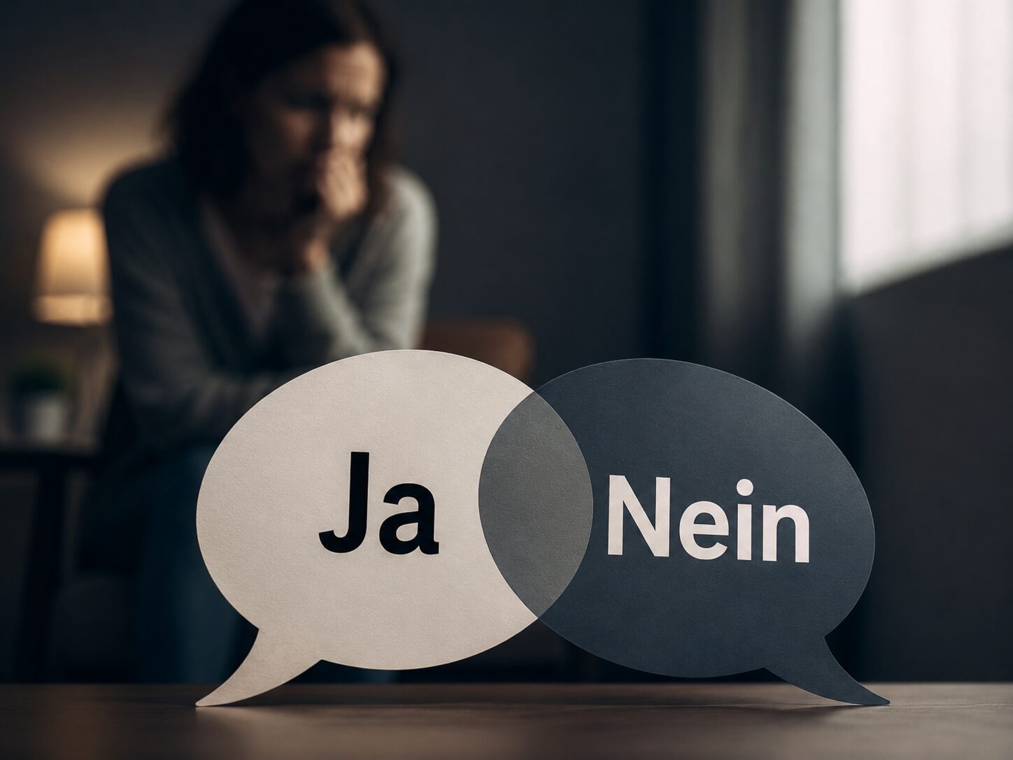 Typische Gaslighting-Sätze in widersprüchlichen Sprechblasen